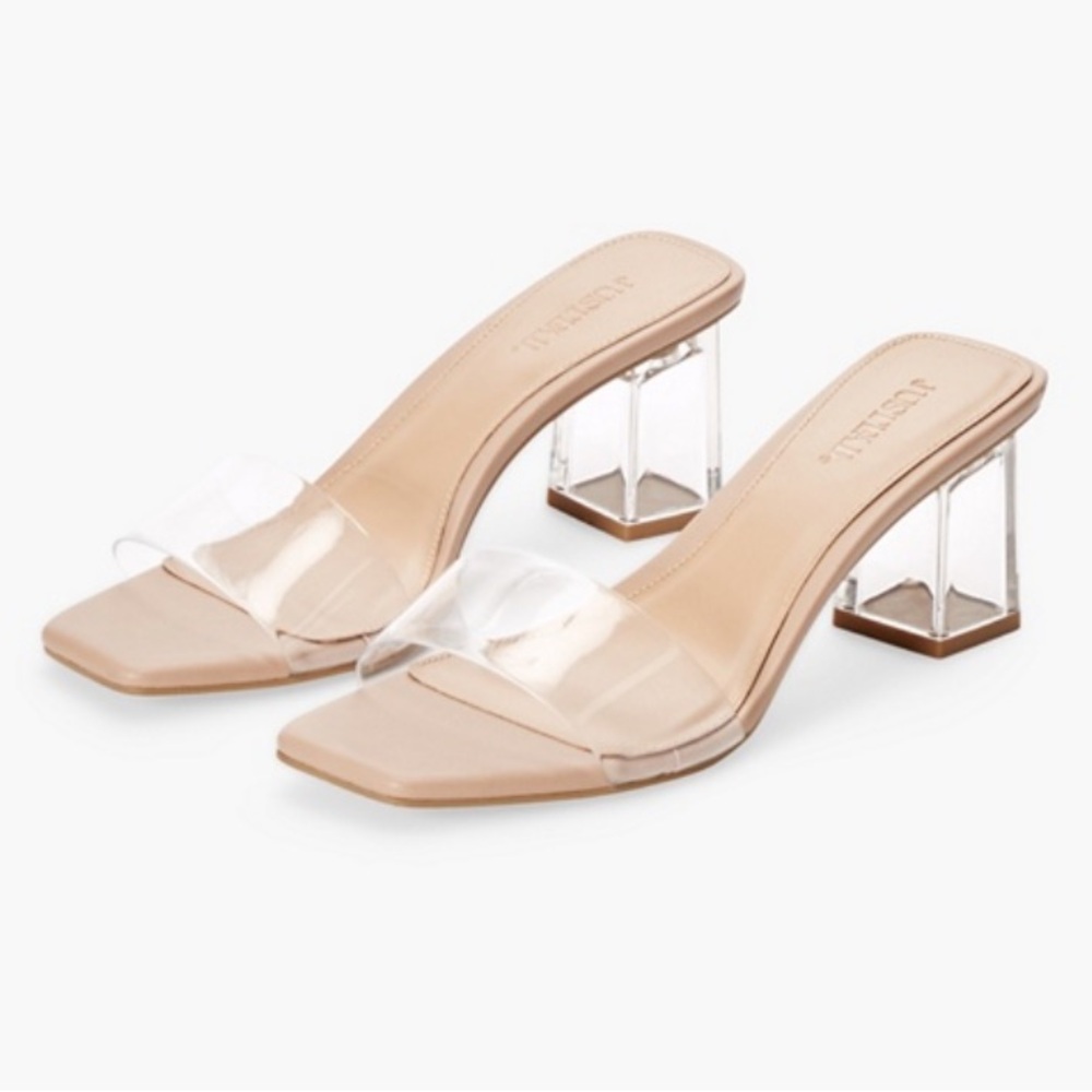 NWT Clear Heel Sandal
